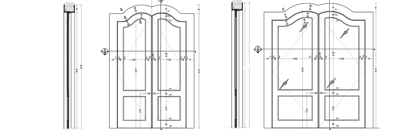 Custom wood doors shop drawings