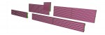 Slated aluminum fence sections shop drawings