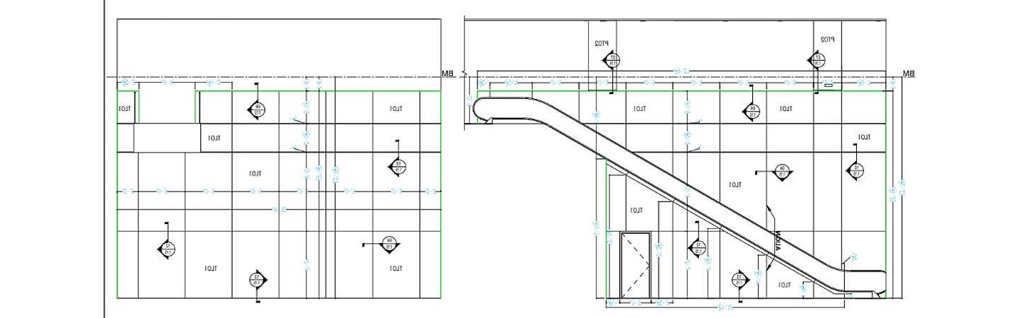 Stone and tile shop drawings for the building complex renovation.