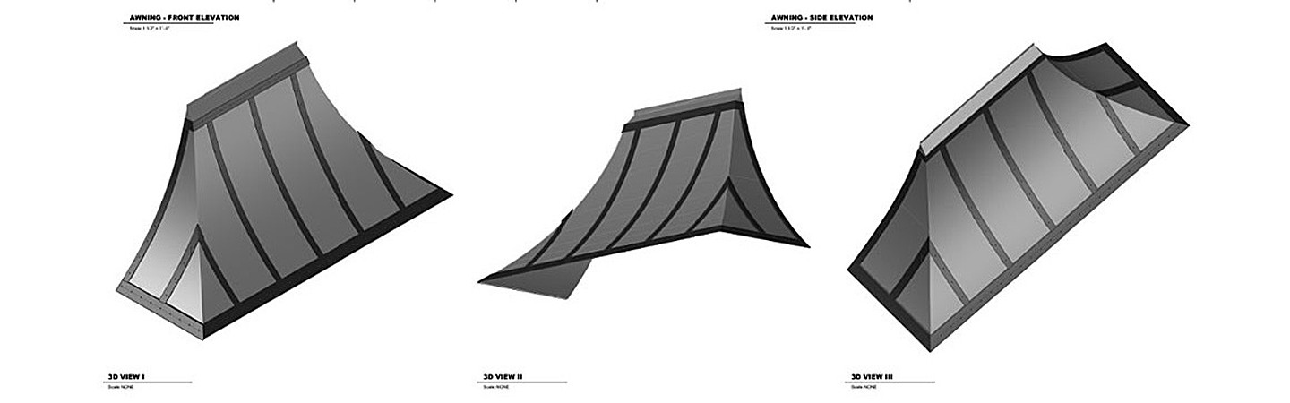 Kitchen hood shop drawings and template for laser cutting