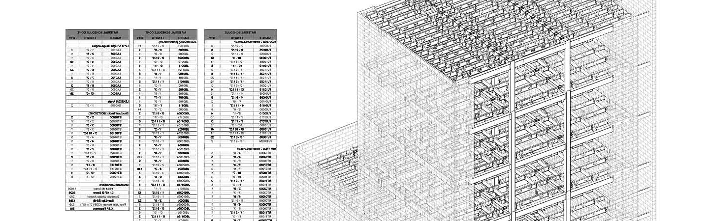  Floor Joist shop drawings with placement layout, details and material schedule.