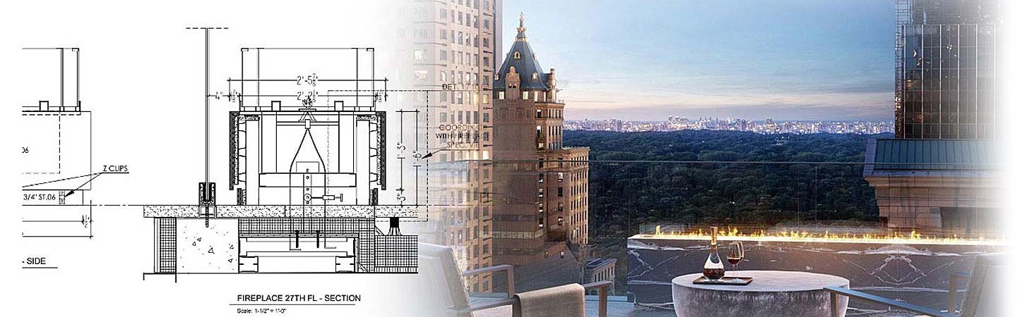 Floor and wall tile shop drawings for a luxury residences Highrise