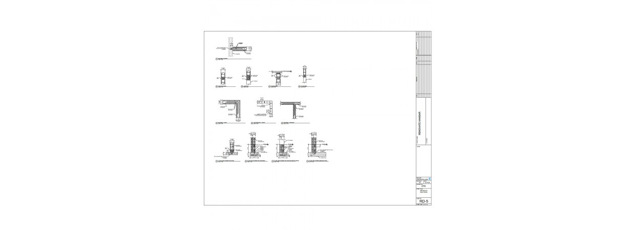 CMU reinforcing shop drawings for hangar renovation