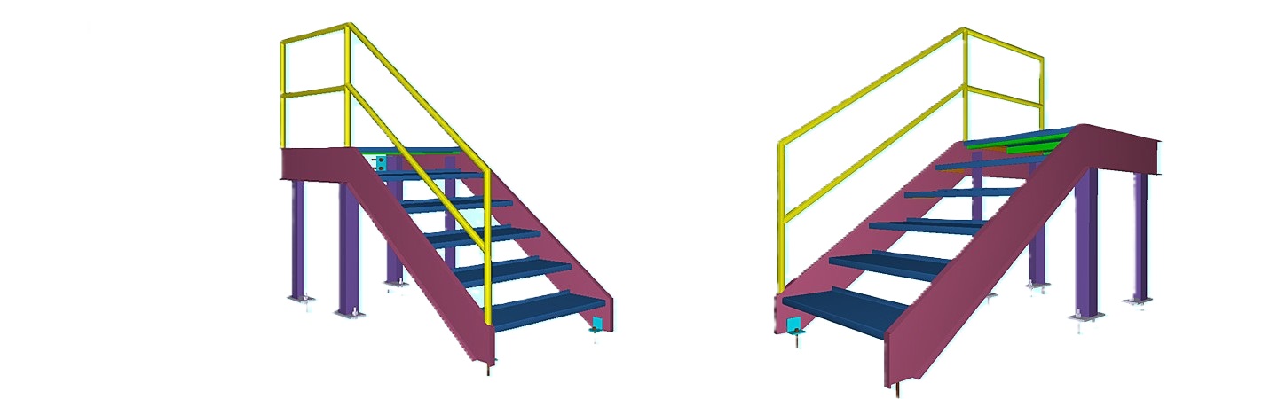 I need simple metal stairs shop drawings for permit. 