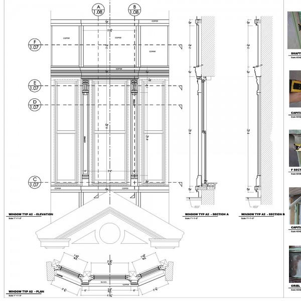 Sheet metal shop drawings for historic restoration project