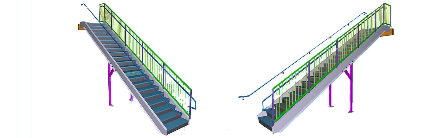 Bungalow stairs and railing shop drawings