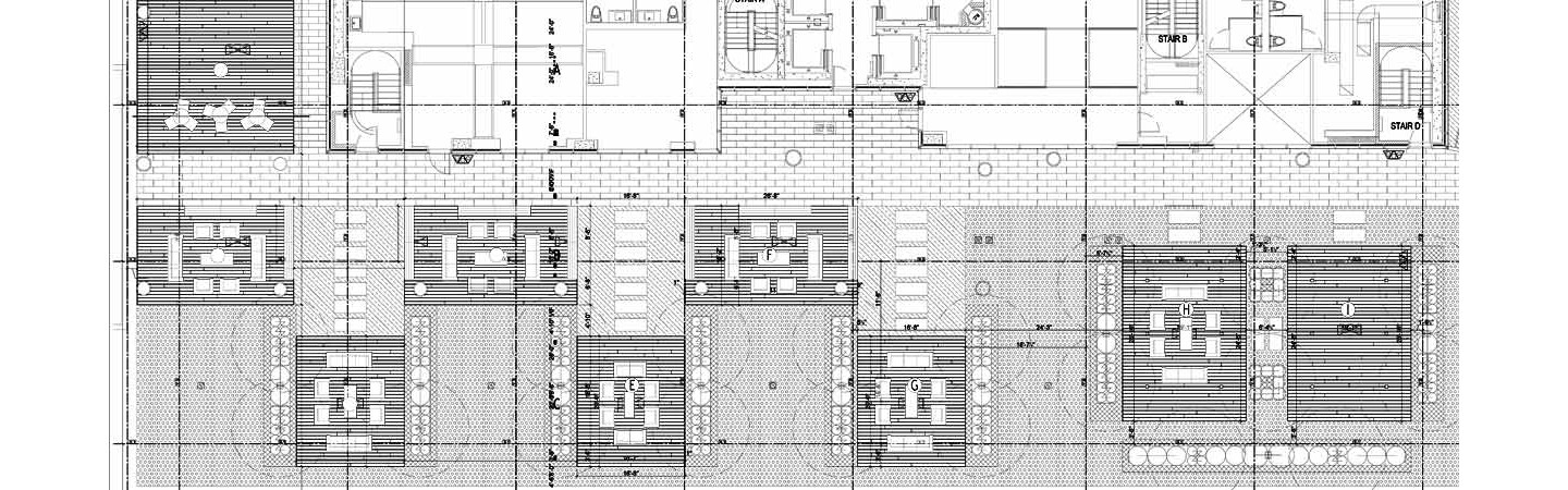 IPE wood decking and support frame shop drawings 